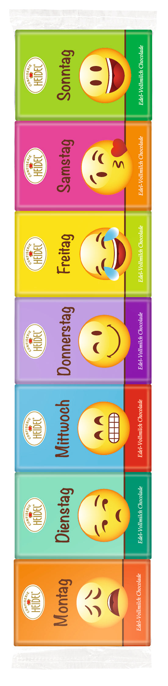 ALL SMILEY FACES TOGETHER / 7pcs 52.5g CHOCOLATE / HEIDEL