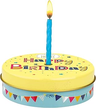 HAPPY BIRTHDAY WITH CANDLE METAL BOX/ 6pcs 64g CHOCOLATE / HEIDEL