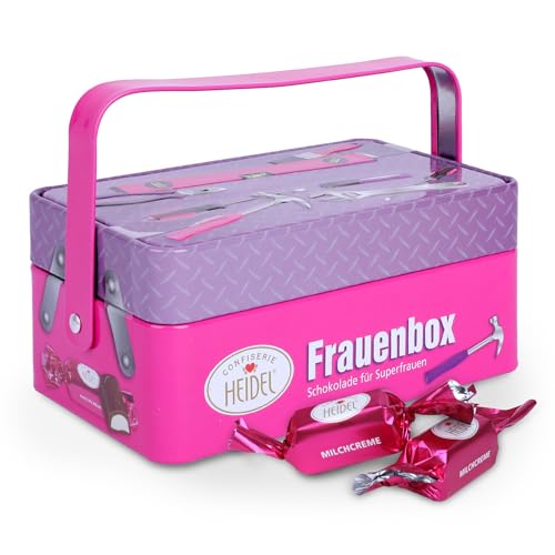 FRAUENBOX PINK METAL BOX / 8pcs 86g CHOCOLATE / HEIDEL