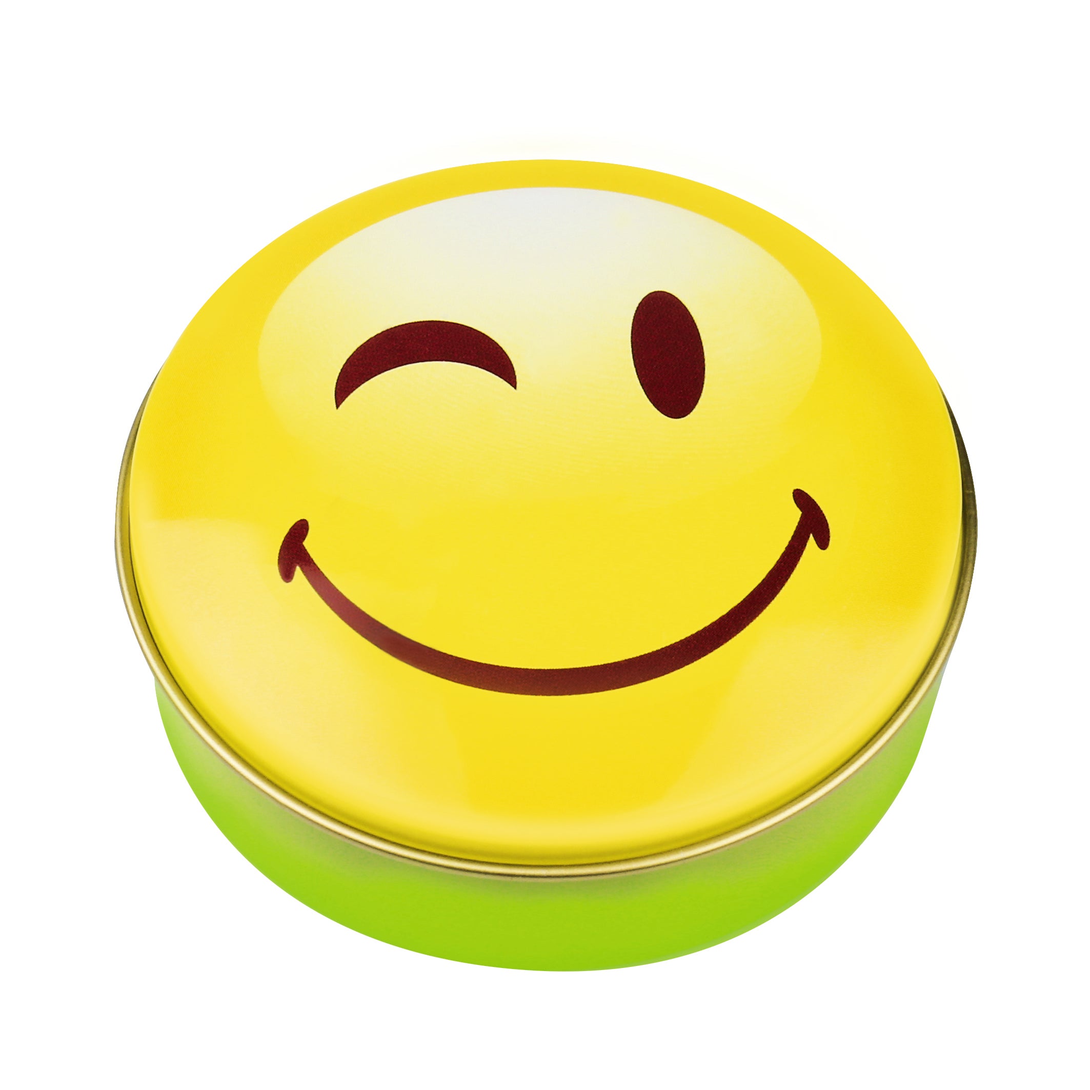 SMILEY FACE WINKING EYE METAL BOX / 3pcs 32g CHOCOLATE / HEIDEL