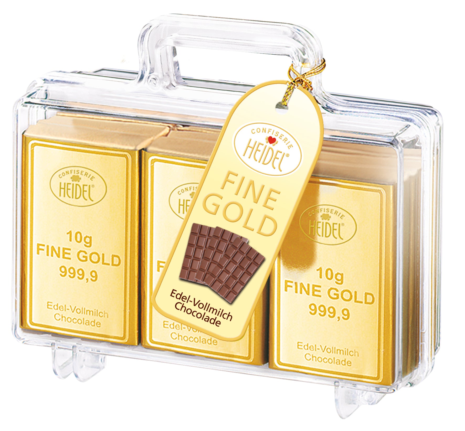 10G FINE GOLD 999,9 / 6pcs 120g CHOCOLATE / HEIDEL