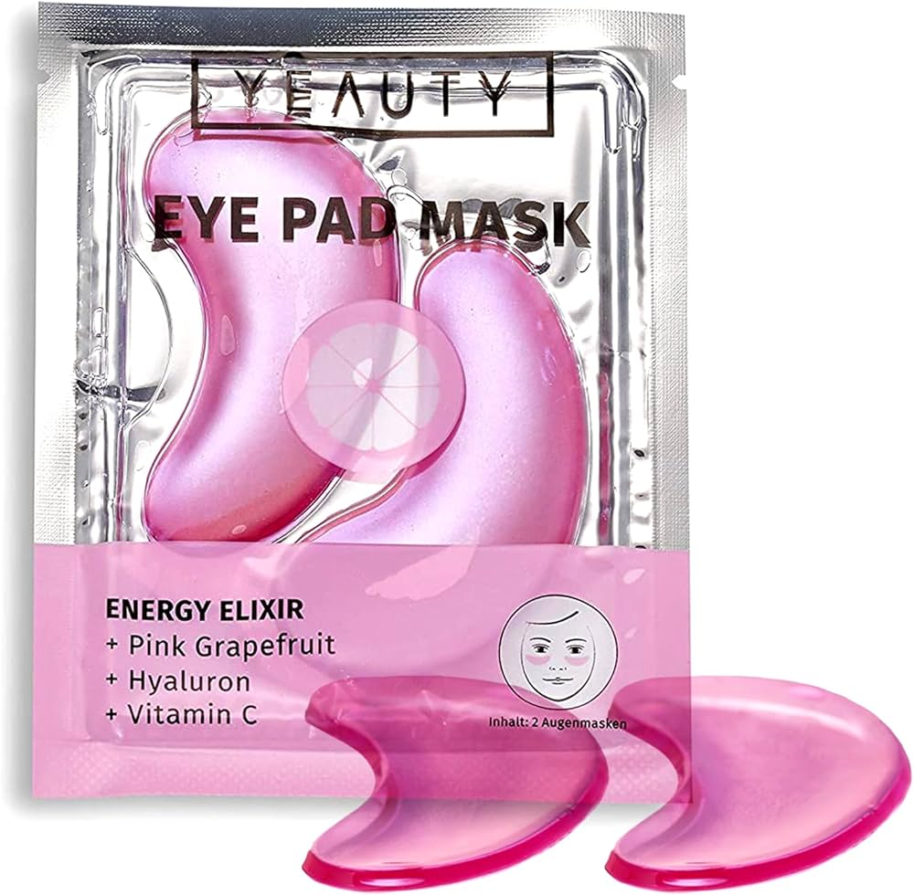 EYE PAD MASK ENERGY ELIXIR PINK GRAPEFRUIT HYALURON VITAMIN C / YEAUTY