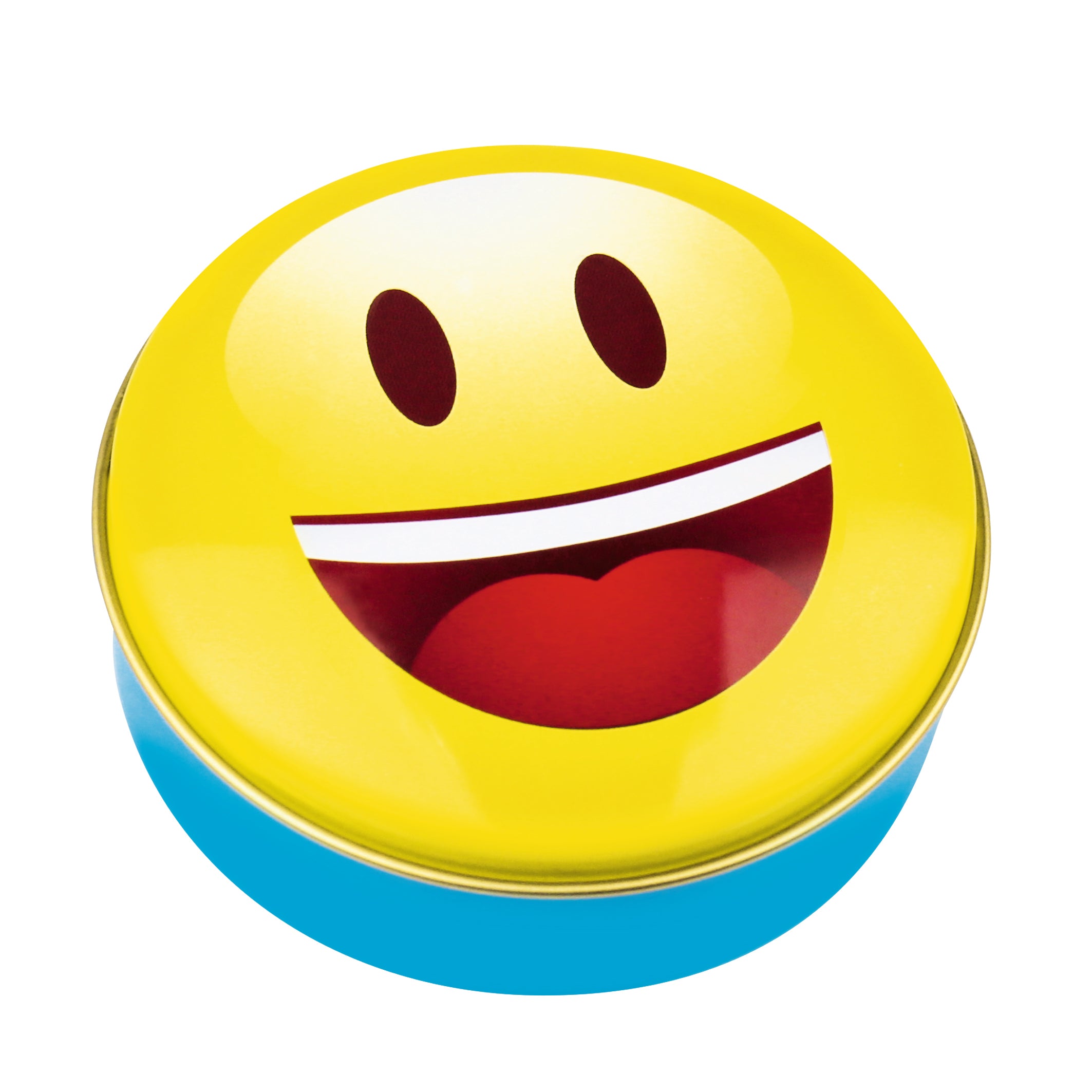 SMILEY FACE HAPPY FACE METAL BOX / 3pcs 32g CHOCOLATE / HEIDEL