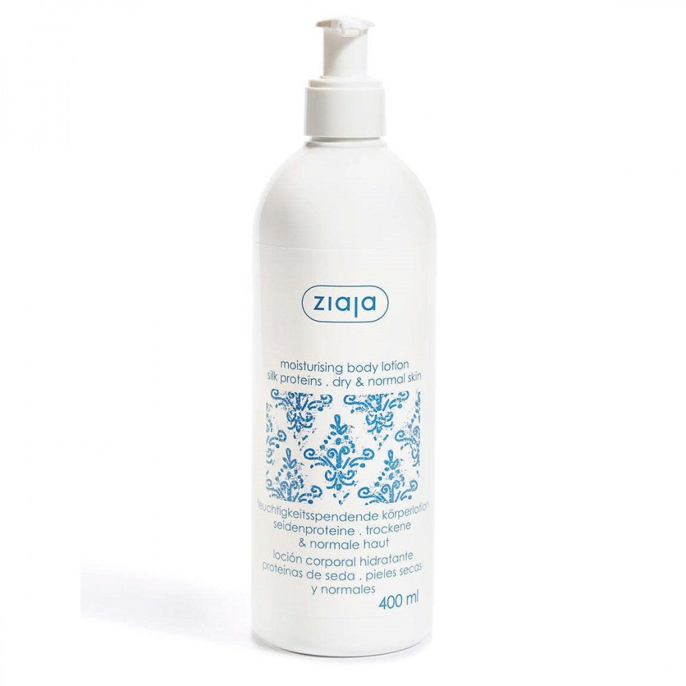 MOISTURISING BODY LOTION SILK PROTINS FOR DRY & NORMAL SKIN / 400ML / ZIAJA