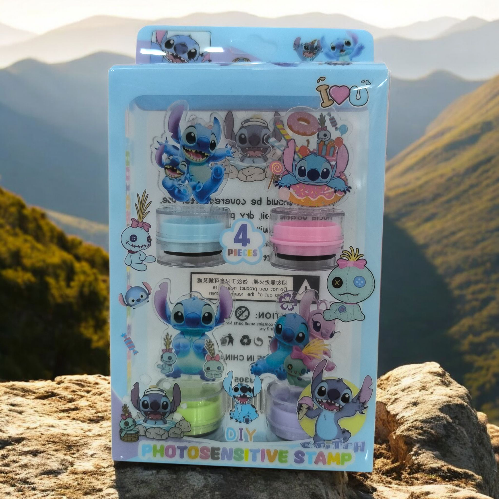 STITCH PHOTOSENSITIVE STAMPS / 4 PICS / STITCH