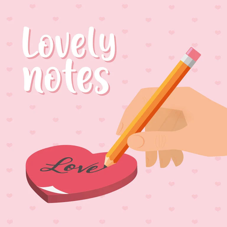 LOVELY NOTES RED HEART ADHESIVE NOTEPAD LEGAMI