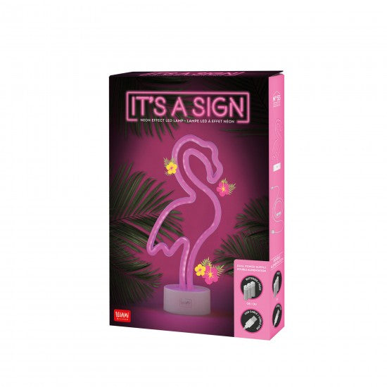 FLAMINGO IT'S A SIGN NEON EFFECT LED LAMP LEGAMI
