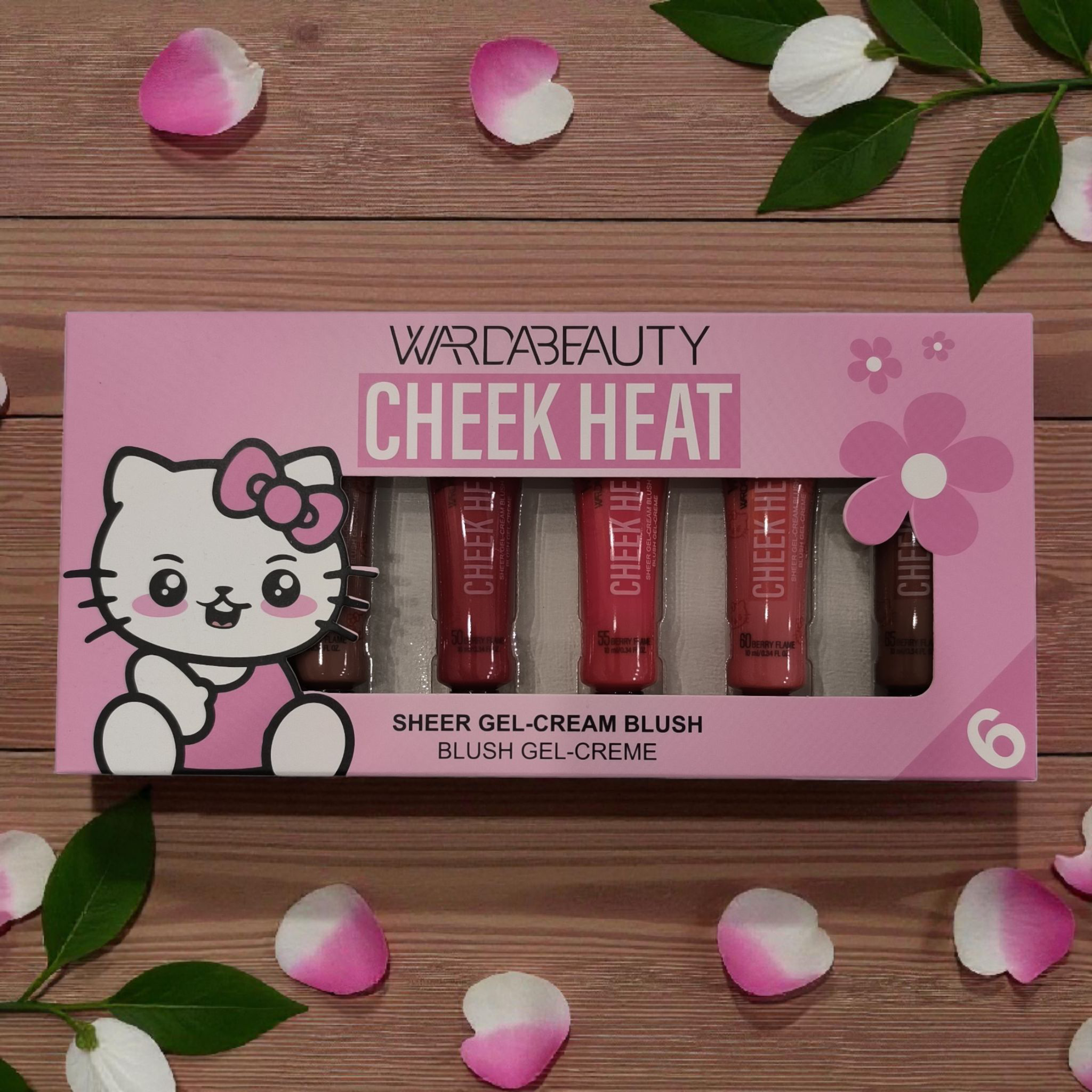 CHEEK HEAT BLUSH GEL CREME PACKET 6PCS / SANRIO