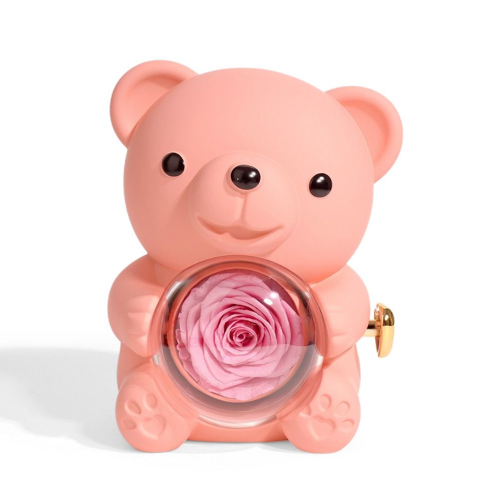 TEDDY BEAR ROSE GIFT BOX PINK / VALENTINE