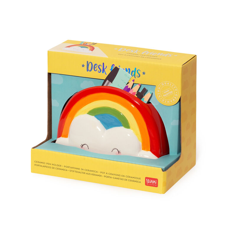 RAINBOW DESK FRIENDS CERAMIC PEN HOLDER LEGAMI
