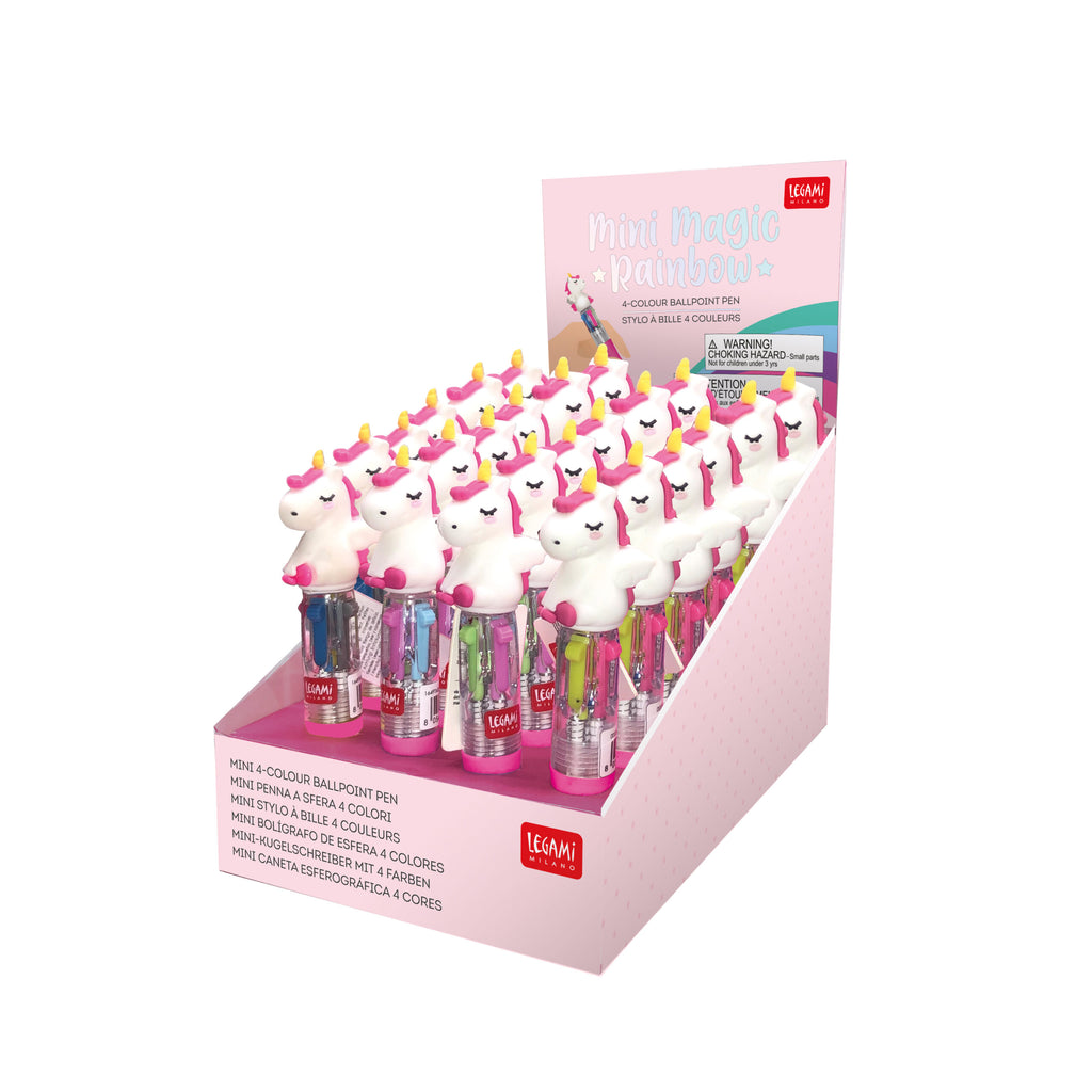 UNICORN MINI MAGIC RAINBOW MINI 4 COLOUR BALLPOINT PEN LEGAMI