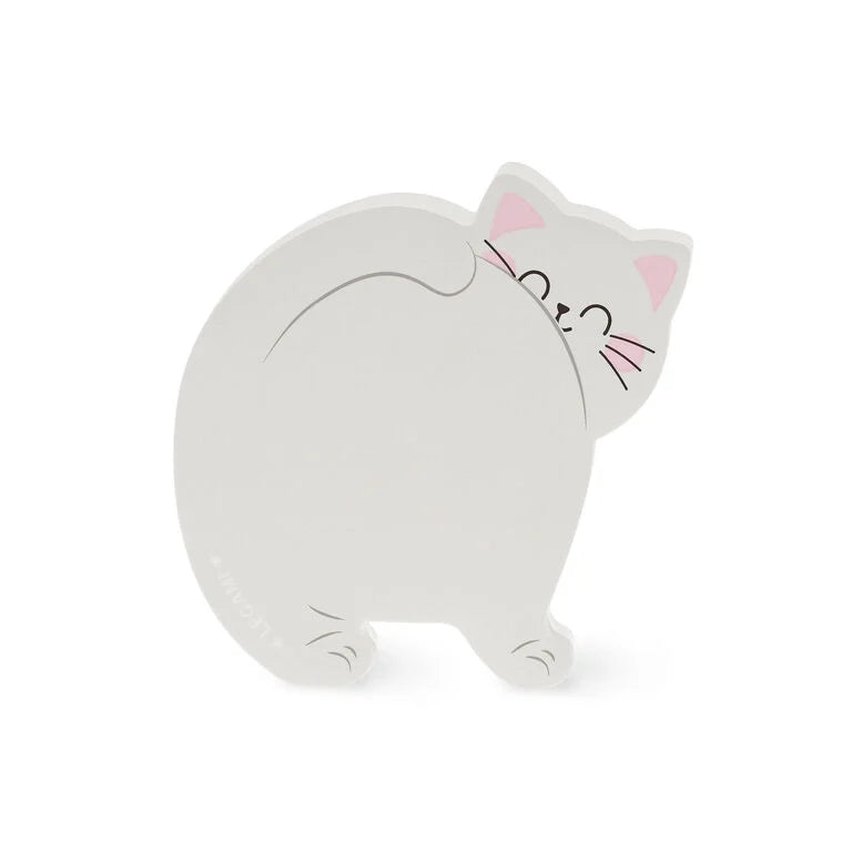 LOVELY NOTES GRAY CAT ADHESIVE NOTEPAD LEGAMI
