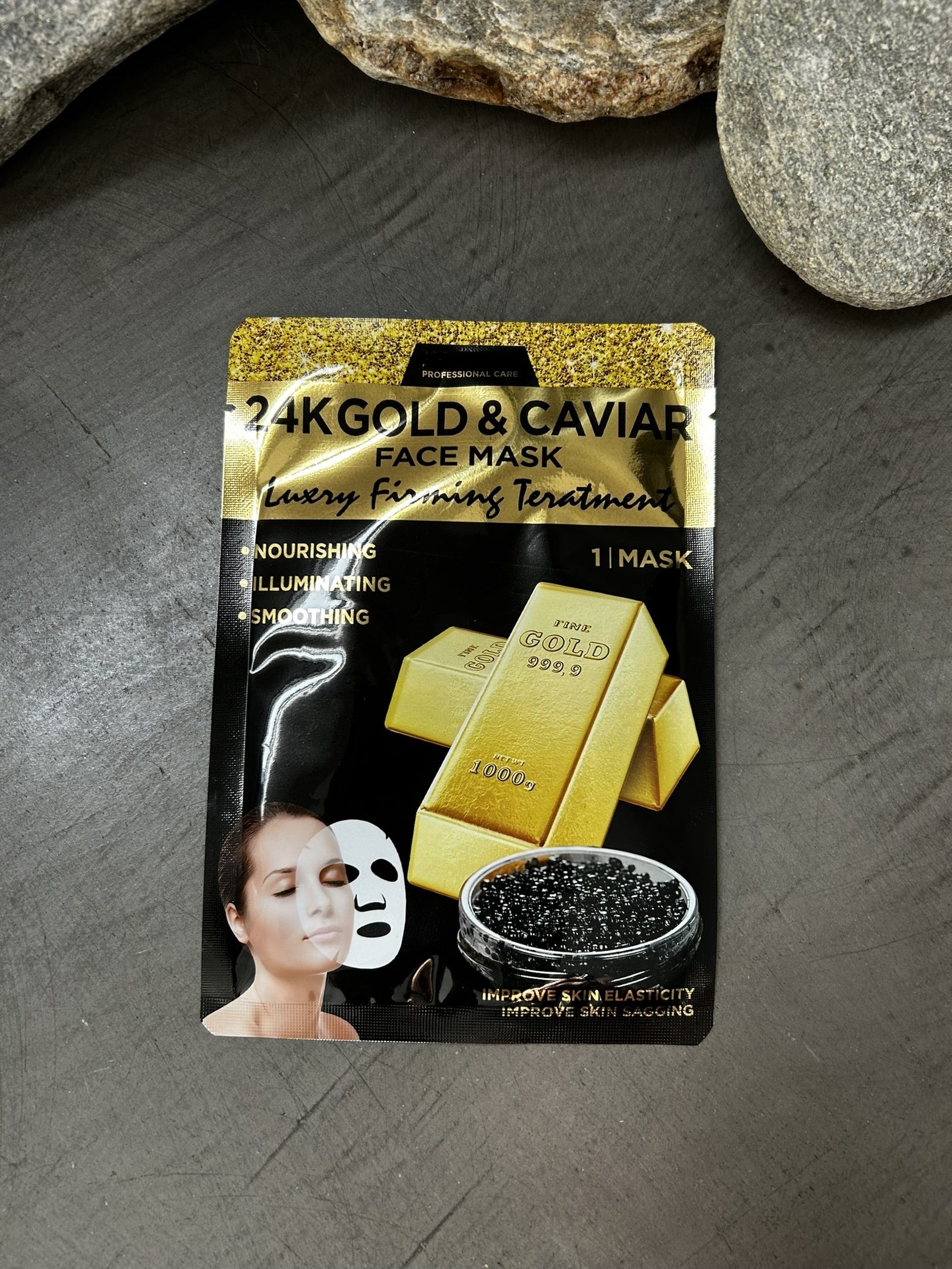 24K GOLD & CAVIAR FACE MASK LUXURY FIRMING TERATMENT / HAOKALI