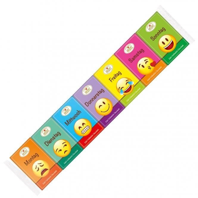 ALL SMILEY FACES TOGETHER / 7pcs 52.5g CHOCOLATE / HEIDEL