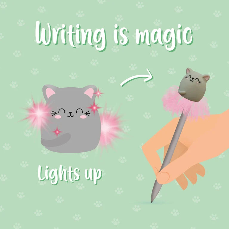WRITING IS MAGIC GEL PEN BLUE INK CAT LEGAMI