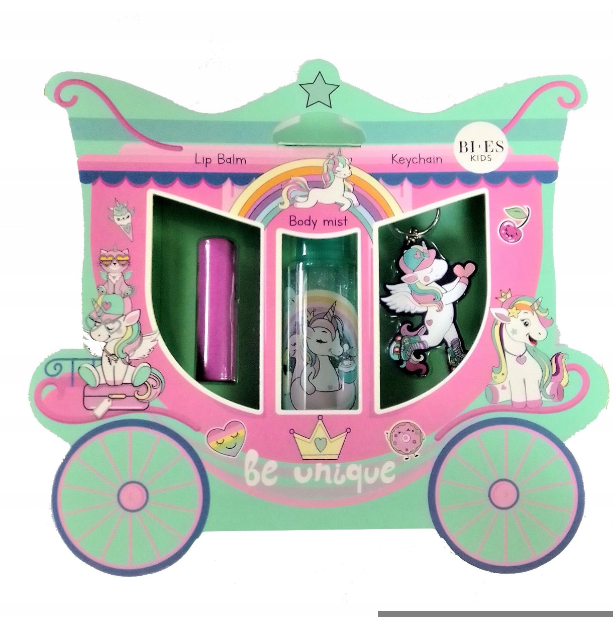 BE UNIQUE GIFT SET / LIP BALM / BODY MIST / KEYCHAIN / BI.ES KIDS / BI.ES