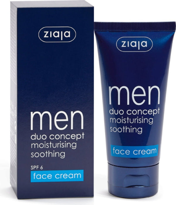 MEN FACE CREAM DUO CONCEPT MOISTURISING SOOTHING SPF6 / 50ML / ZIAJA