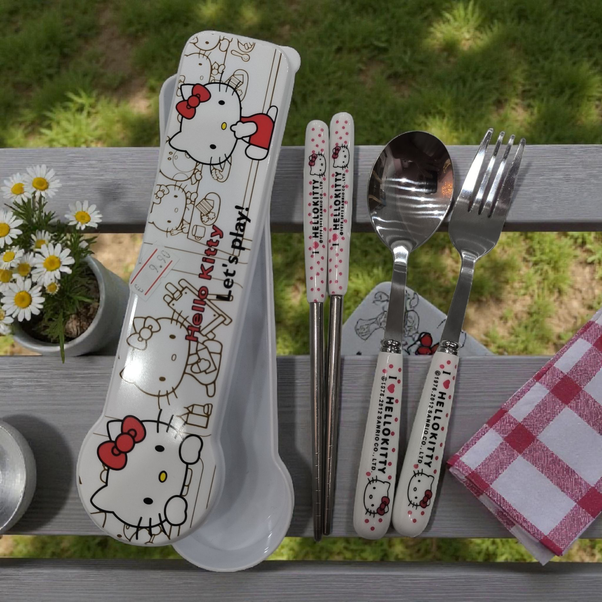 HELLO KITTY / FOOD SET / SPOON / FORK / CHOPSTICKS / SANRIO