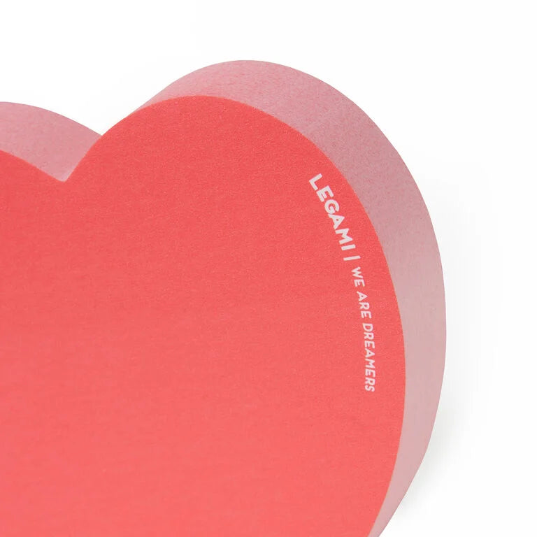 LOVELY NOTES RED HEART ADHESIVE NOTEPAD LEGAMI