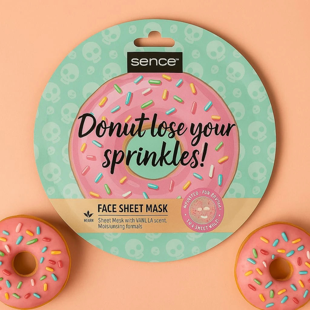DONUT FACE SHEET MASK VANILLA SCENT MOISTURISING FORMULA / SENCE TM