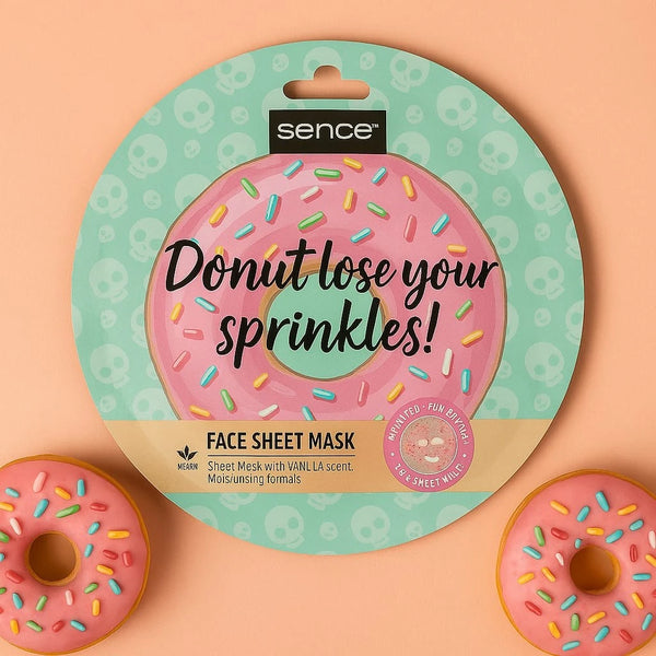 DONUT FACE SHEET MASK VANILLA SCENT MOISTURISING FORMULA / SENCE TM