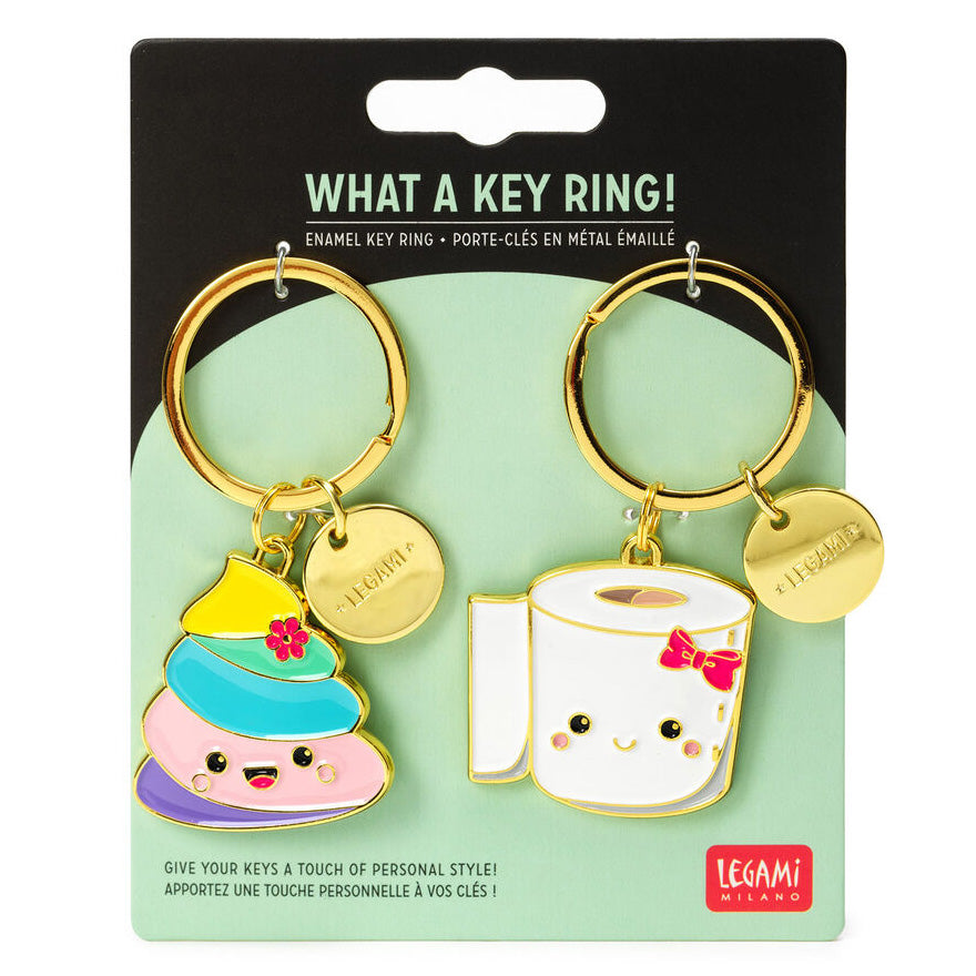 WHAT A KEY RING ENAMEL KEY RING LEGAMI