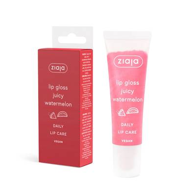 LIP GLOSS JUICY WATERMELON DAILY LIP CARE VEGAN / 12ML / ZIAJA
