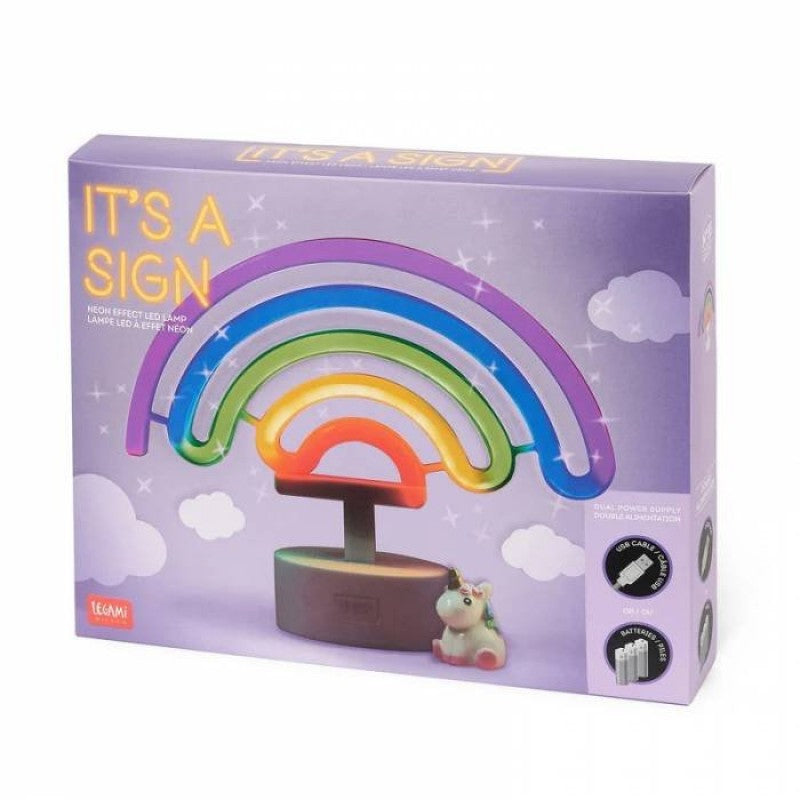 RAINBOW IT'S A SIGN NEON EFFECT LED LAMP LEGAMI