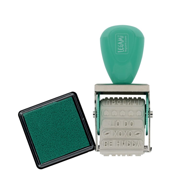 JUST MY TYPE ROTATING STAMP WITH INK PAD LEGAMI