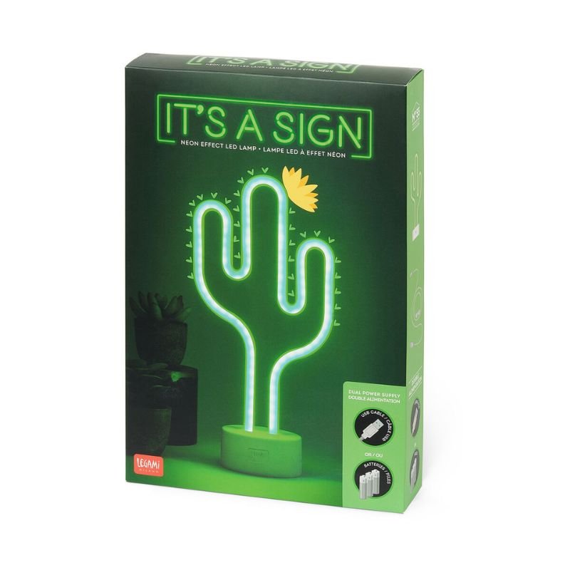CACTUS IT'S A SIGN NEON EFFECT LED LAMP LEGAMI