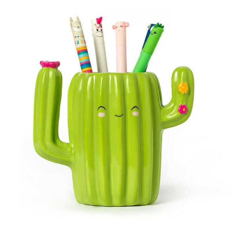CACTUS DESK FRIENDS CERAMIC PEN HOLDER LEGAMI
