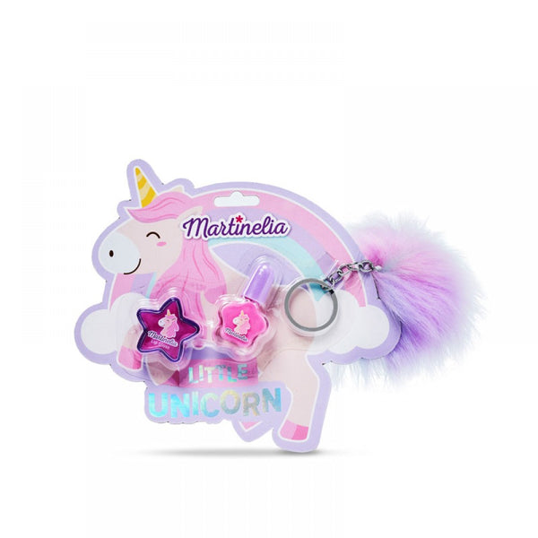 UNICORN SET LIP BALM NAIL POLISH KEY CHAIN / MARTINELIA